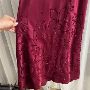 Red Satin Halter Gown